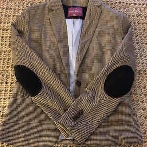 Green and Brown Houndstooth Blazer